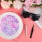 50g Mix Flatback Rhinestones Half Pearls for Crafts Mixed Size 3mm-10mm Flat Back Rhinestones for Crafts Flatback Pearls for Decorating Tumblers Mugs Nail Art Shoes (Pink Purple Series)